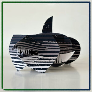 The Ancient Shark - Pop Up Tunnel Book - Artist's Book - by Nicolas Codron
